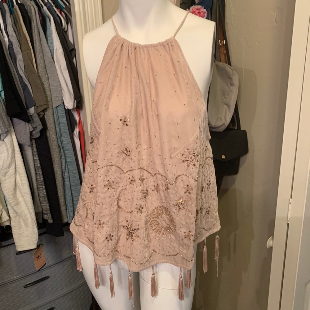Free People Starry Night Velvet Top